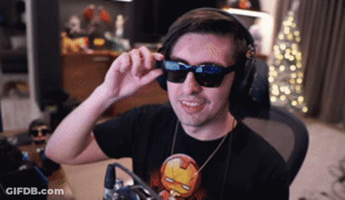 Man With Headphones And Sunglasses Smiling GIF