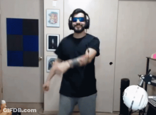 Man With Headphones And Sunglasses GIF