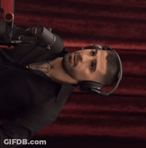 Man With Headphones And T Tattoo GIF
