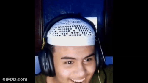 Man With Headphones And White Headband GIF
