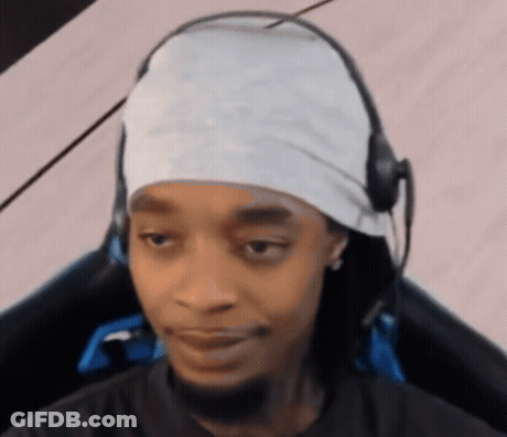 Man With Headphones And White Headband Sitting GIF