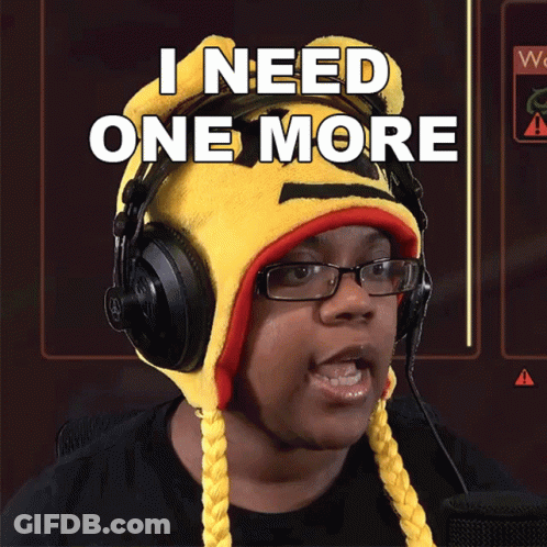Man With Headphones And Yellow Hat Says I Need One More GIF