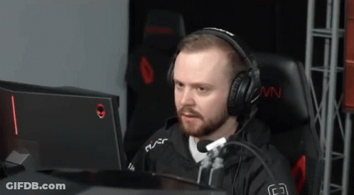Man With Headphones At Alienware Monitor GIF