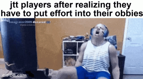 Man With Headphones At Computer JTT Players GIF