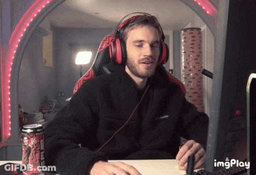 Man With Headphones At Computer With G Fuel GIF
