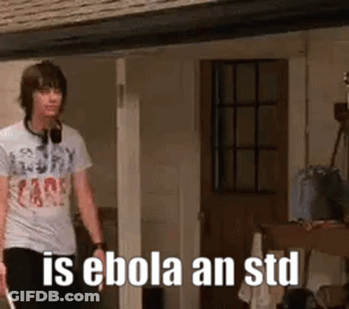 Man With Headphones At Door Says Is Ebola An STD GIF