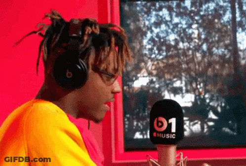 Man With Headphones At Mic 01 Music GIF