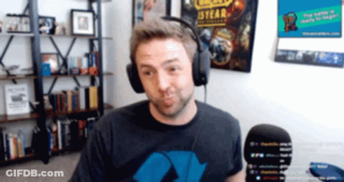 Man With Headphones At Microphone 15 Year Poster GIF