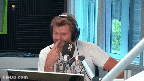 Man With Headphones At Microphone 5398 GIF