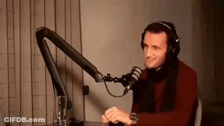 Man With Headphones At Microphone GIF