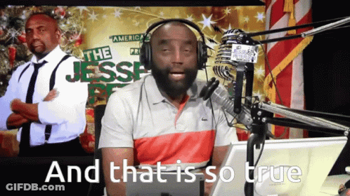 Man With Headphones At Microphone Saying And That Is So True GIF