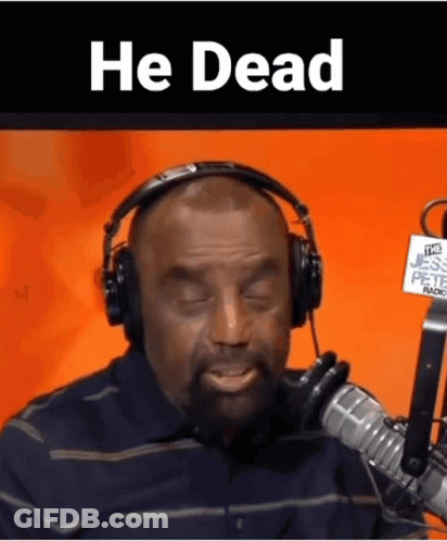 Man With Headphones At Microphone Saying He Dead GIF