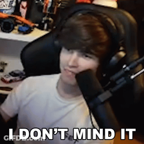 Man With Headphones At Microphone Saying I Don't Mind It GIF