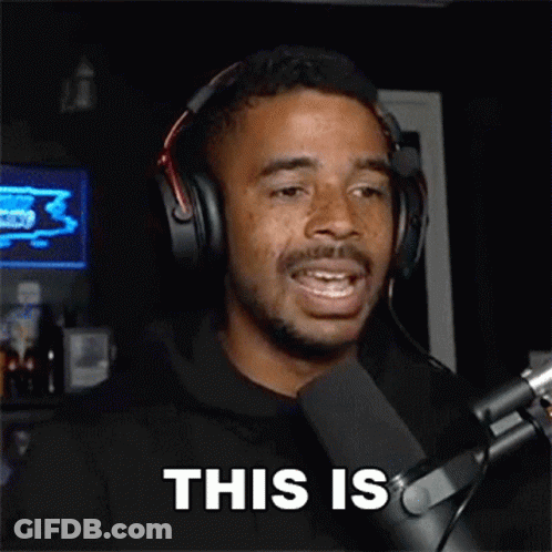 Man With Headphones At Microphone Saying This Is GIF