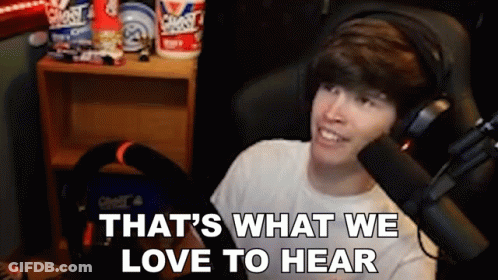 Man With Headphones At Microphone Saying What We Love GIF