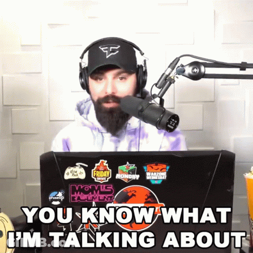 Man With Headphones At Microphone Saying You Know What I'm Talking About GIF