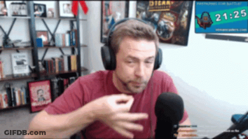 Man With Headphones At Microphone Sign 21:25 GIF