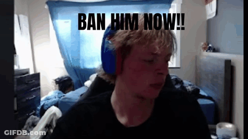 Man With Headphones Ban Him Now GIF