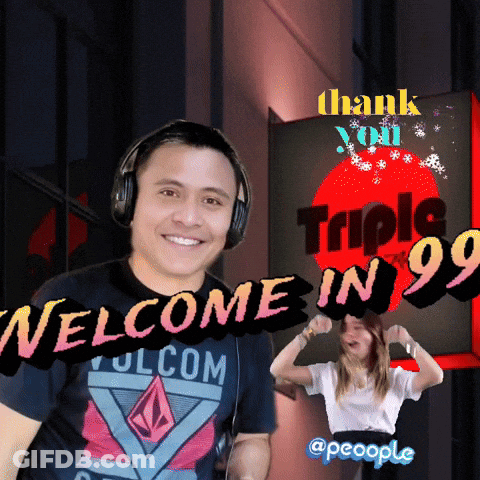Man With Headphones By Triple In 99 Sign GIF