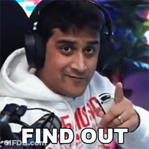Man With Headphones Giving Thumbs Up Saying Find Out GIF