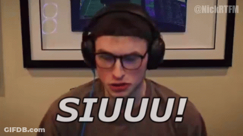 Man With Headphones Glasses Funny Face Saying Siuu GIF
