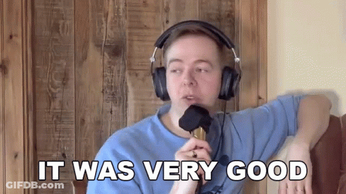 Man With Headphones Holding Microphone Saying It Was Very Good GIF