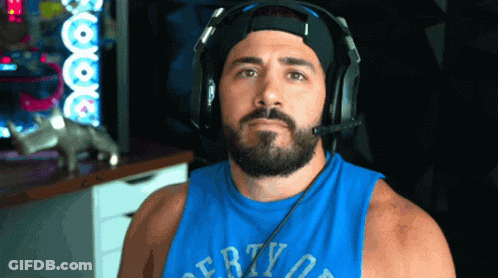 Man With Headphones In Blue Shirt Saying Liberty GIF