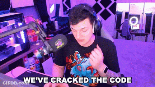 Man With Headphones In We've Cracked The Code T-Shirt GIF