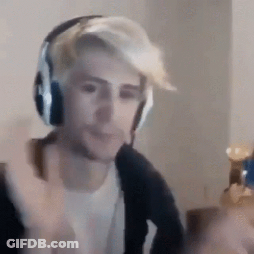 Man With Headphones Making Funny Face Gaming GIF
