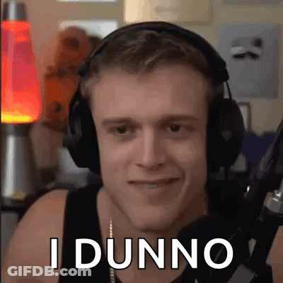 Man With Headphones Making Funny Face Saying I Dunno GIF