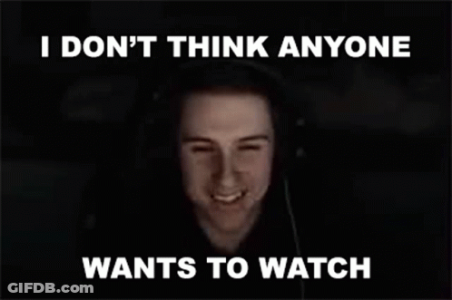 Man With Headphones Making Funny Face Says I Don't Think Anyone Wants To Watch GIF