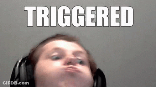 Man With Headphones Making Funny Face Triggered GIF