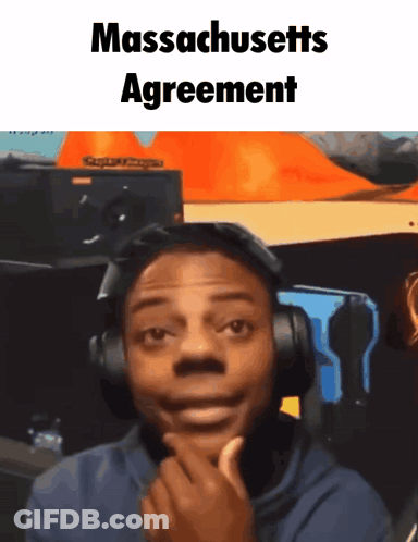 Man With Headphones Massachusetts Agreement GIF
