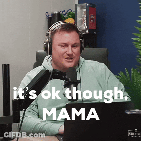 Man With Headphones Mic It's Ok Though Mama GIF