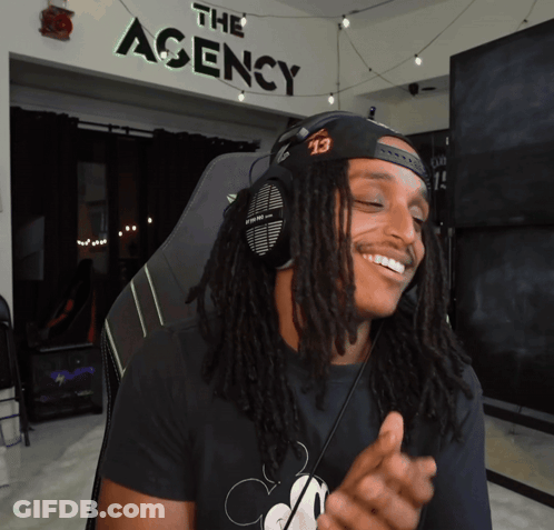 Man With Headphones Number 13 GIF