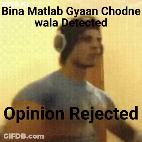 Man With Headphones Opinion Rejected GIF