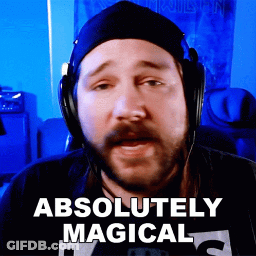 Man With Headphones Saying Absolutely Magical GIF