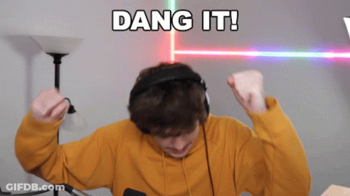 Man With Headphones Saying Dang It GIF