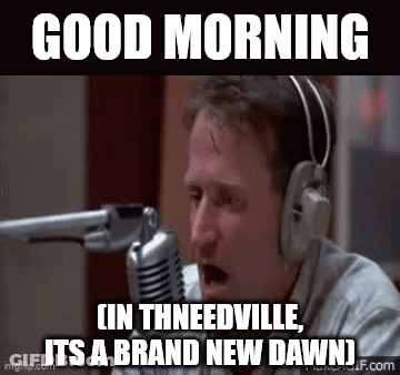 Man With Headphones Saying Good Morning In Thneedville GIF
