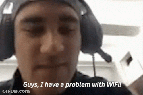 Man With Headphones Saying Guys I Have A Problem With Wifi GIF