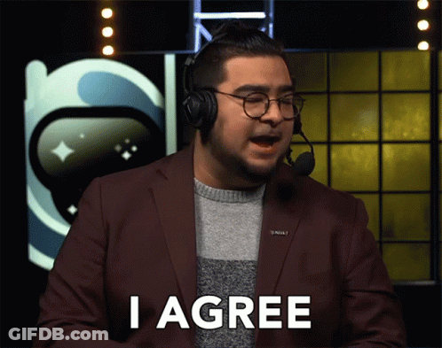 Man With Headphones Saying I Agree GIF