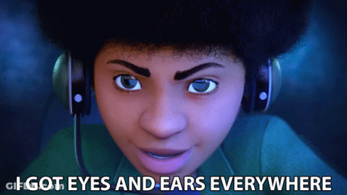 Man With Headphones Saying I Got Eyes And Ears Everywhere GIF