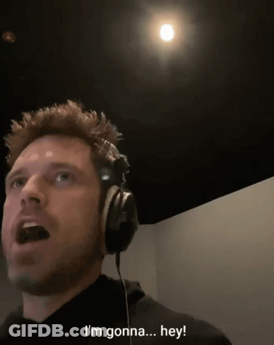Man With Headphones Saying I'm Gonna Hey GIF