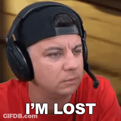 Man With Headphones Saying I'm Lost GIF