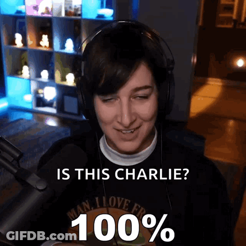 Man With Headphones Saying Is This Charlie GIF