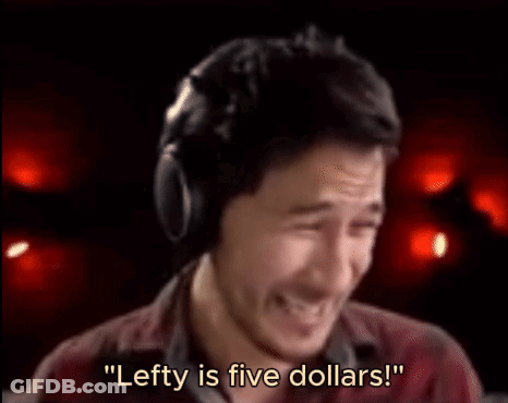 Man With Headphones Saying Lefty Is Five Dollars GIF