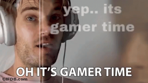 Man With Headphones Saying Oh It's Gamer Time GIF