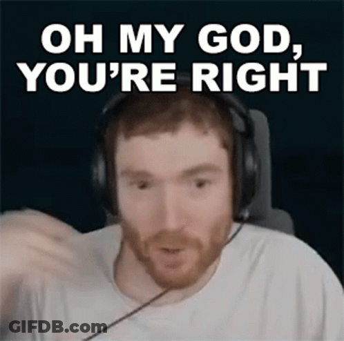 Man With Headphones Saying Oh My God You're Right GIF