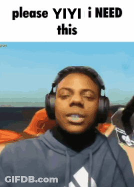 Man With Headphones Saying Please Yiyi I Need This GIF