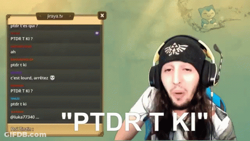 Man With Headphones Saying Ptdrtki In Front Of Green Screen GIF